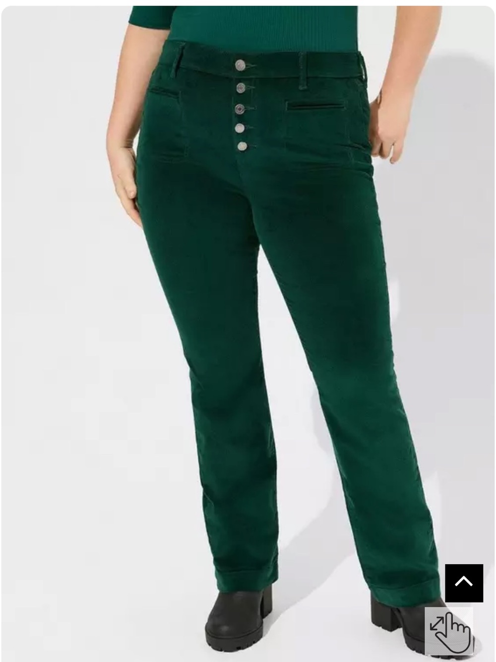 TORRID Emerald Green Corduroy High Rise Jeans size 20R